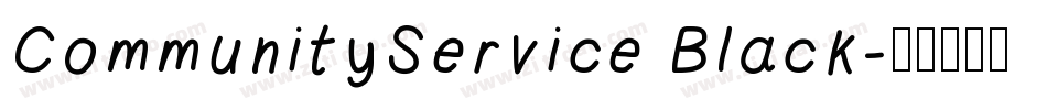 CommunityService Black字体转换
